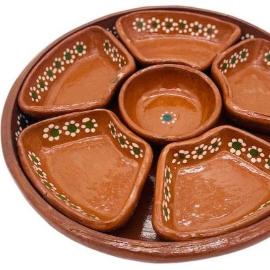 Mexican Red Clay Snack Tray 30cm