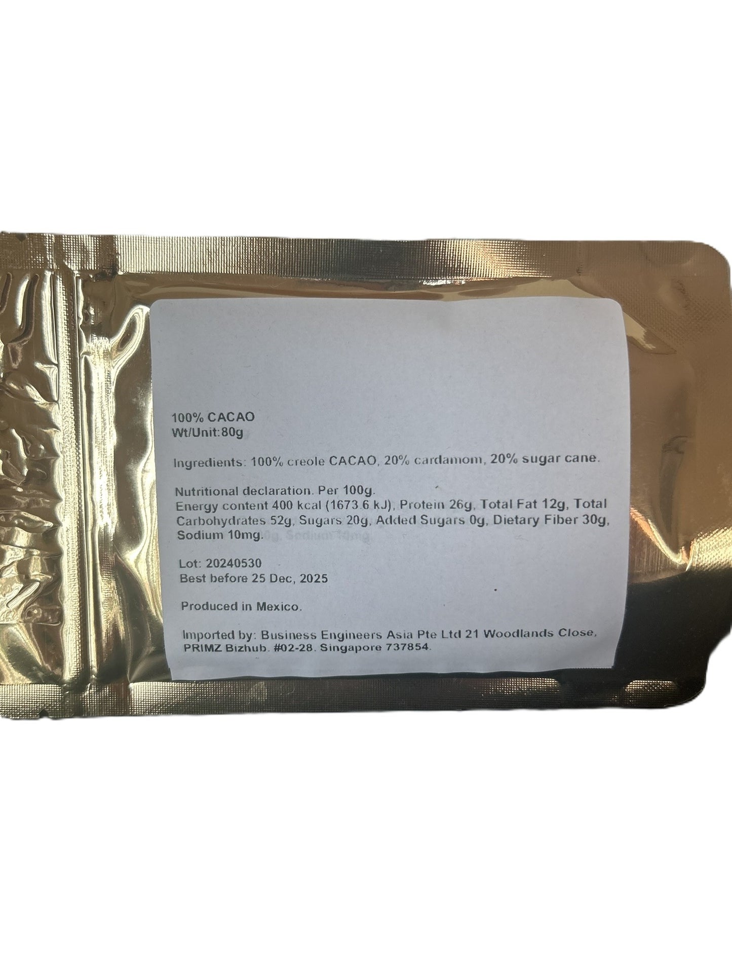 Cacao powder 100%, 80gr