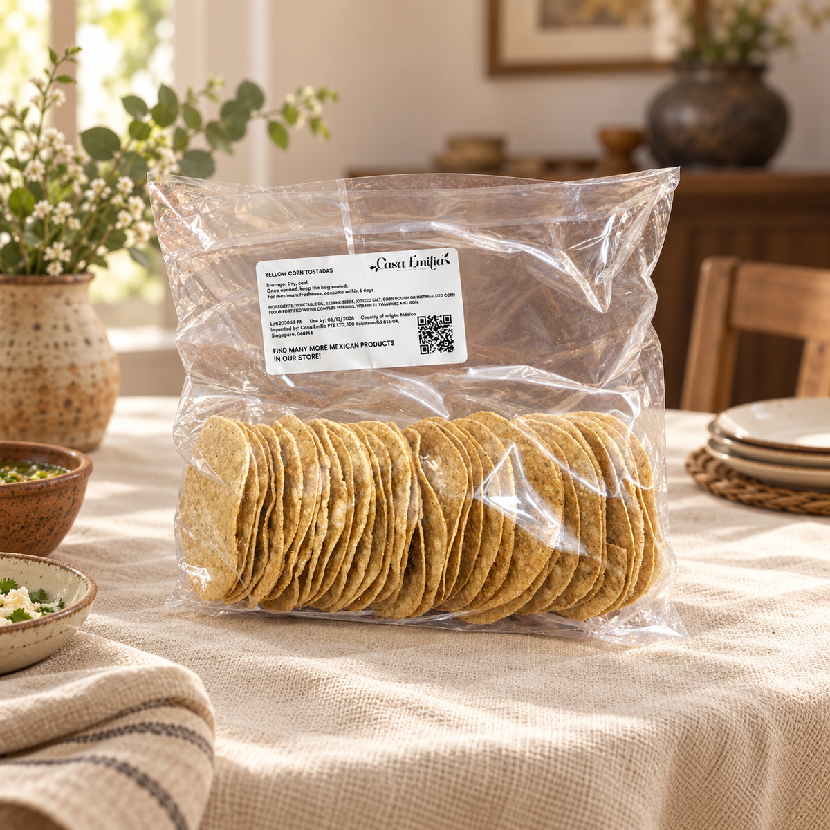 Casa Emilia Yellow Corn Tostadas, 300g, 35pc.