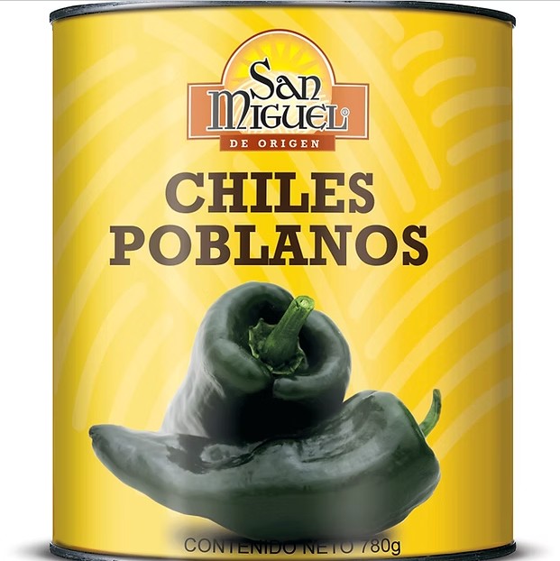 Poblano chilli whole, 780g