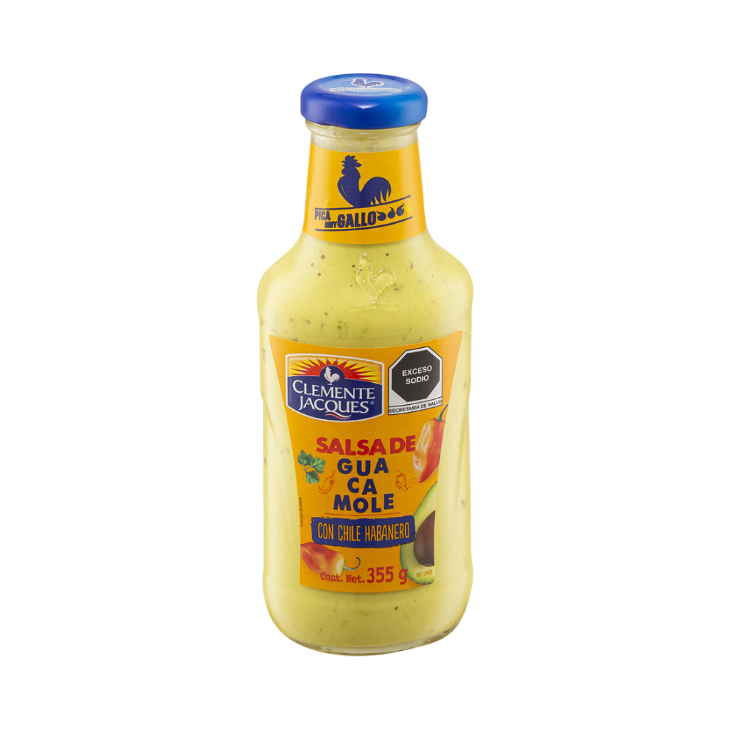 Guacamole sauce with habanero, 355g. Spicy sauce.
