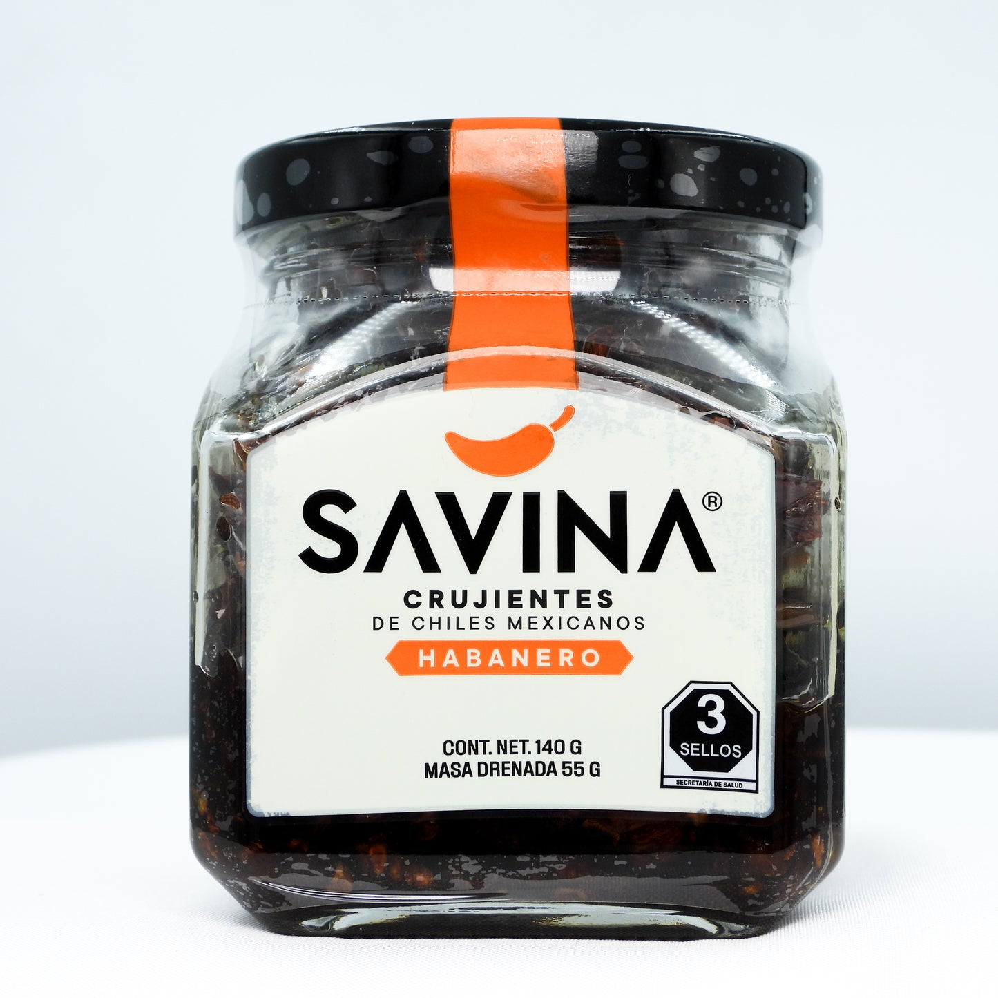 Crispy sliced “habanero” chilli in olive oil, very spicy, 140g.
