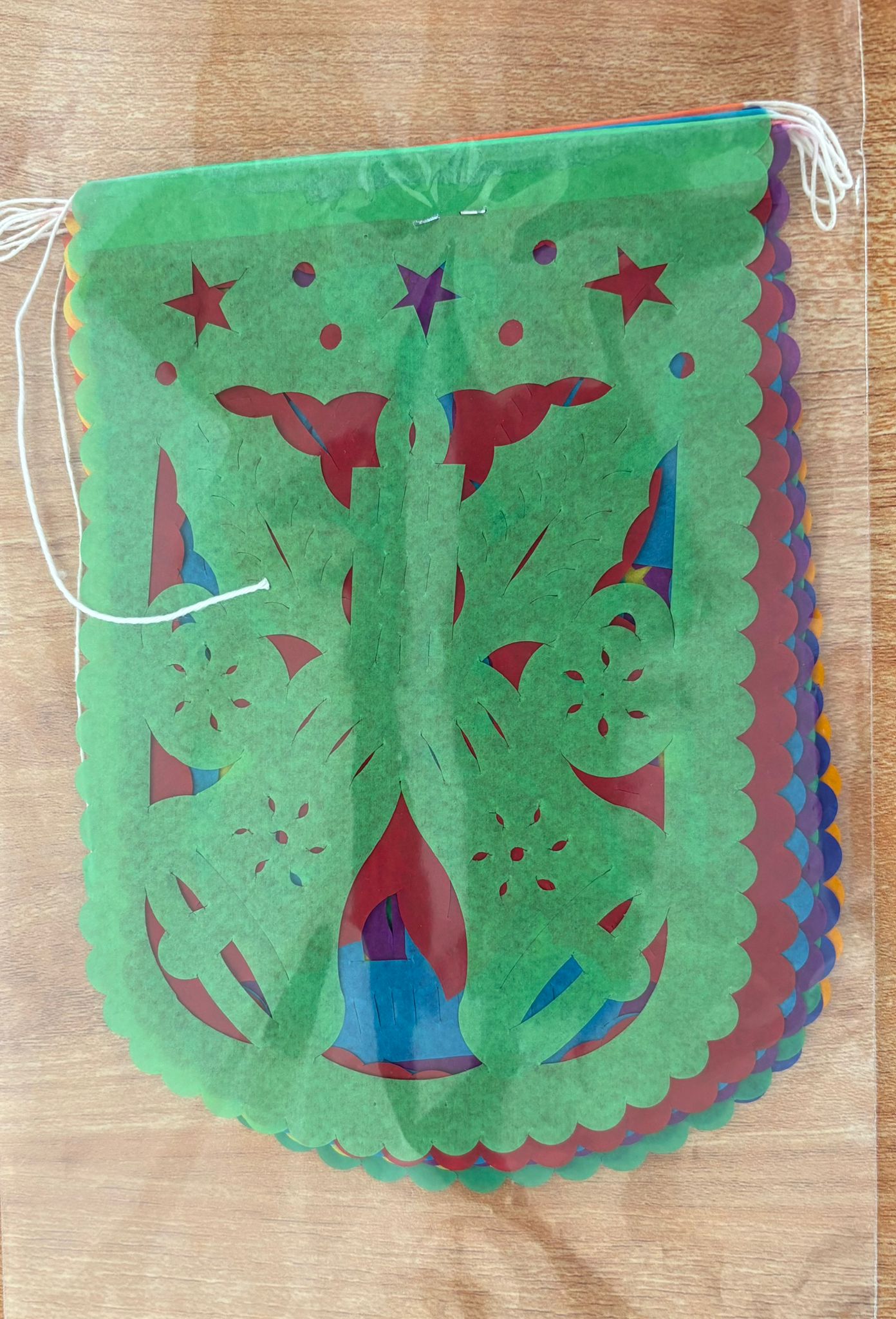 Mexican Papel Picado – Traditional Decorative Paper Banners. Length around 130mts