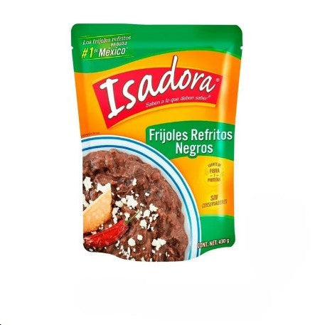 Isadora Refried Black Beans, bag – 430g