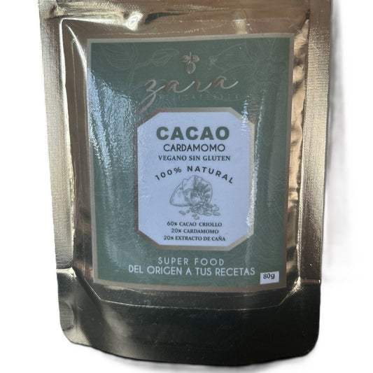 Cacao powder with cardamom, 80gr.