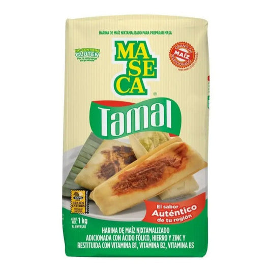 White Nixtamalized CORN FLOUR for TAMALES, 1Kg