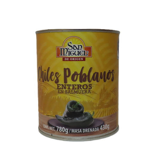 Poblano chilli whole, 780g
