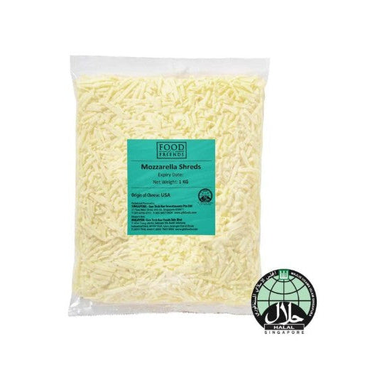 MOZZARELLA Cheese Shreds, 1Kg, frozen