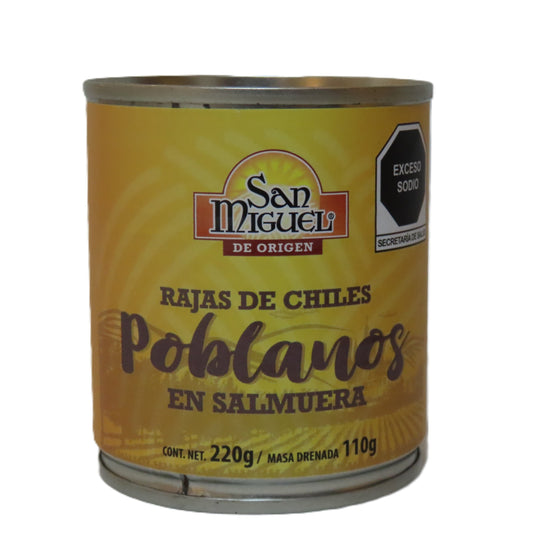 Poblano chilli in slices, 218g