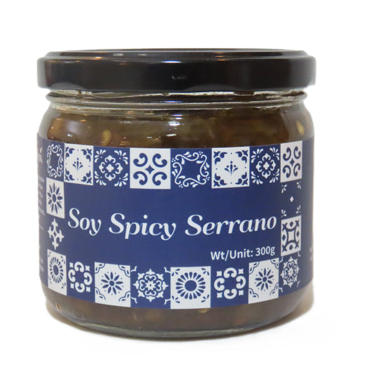Soy Serrano Sauce, 300g, (Serrano chillies, soy sauce and spices)