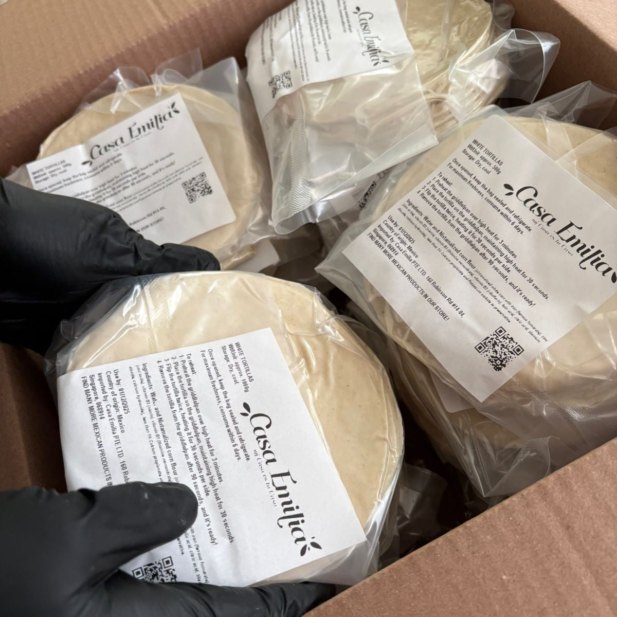 Authentic mexican Taco-Size YELLOW corn tortillas (Made in MEXICO), fresh, vacuum-packed - 500g - 10cm