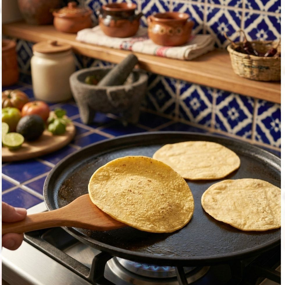 Casa Emilia - WHITE Corn Tortillas, vacuum-packed (500g) - From Mexico