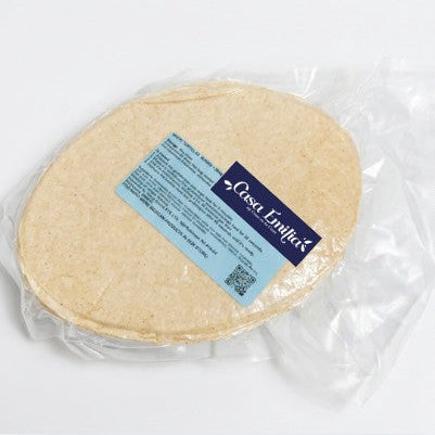 Casa Emilia - Oval White Corn Tortillas, vacuum-packed (500g) - From Mexico