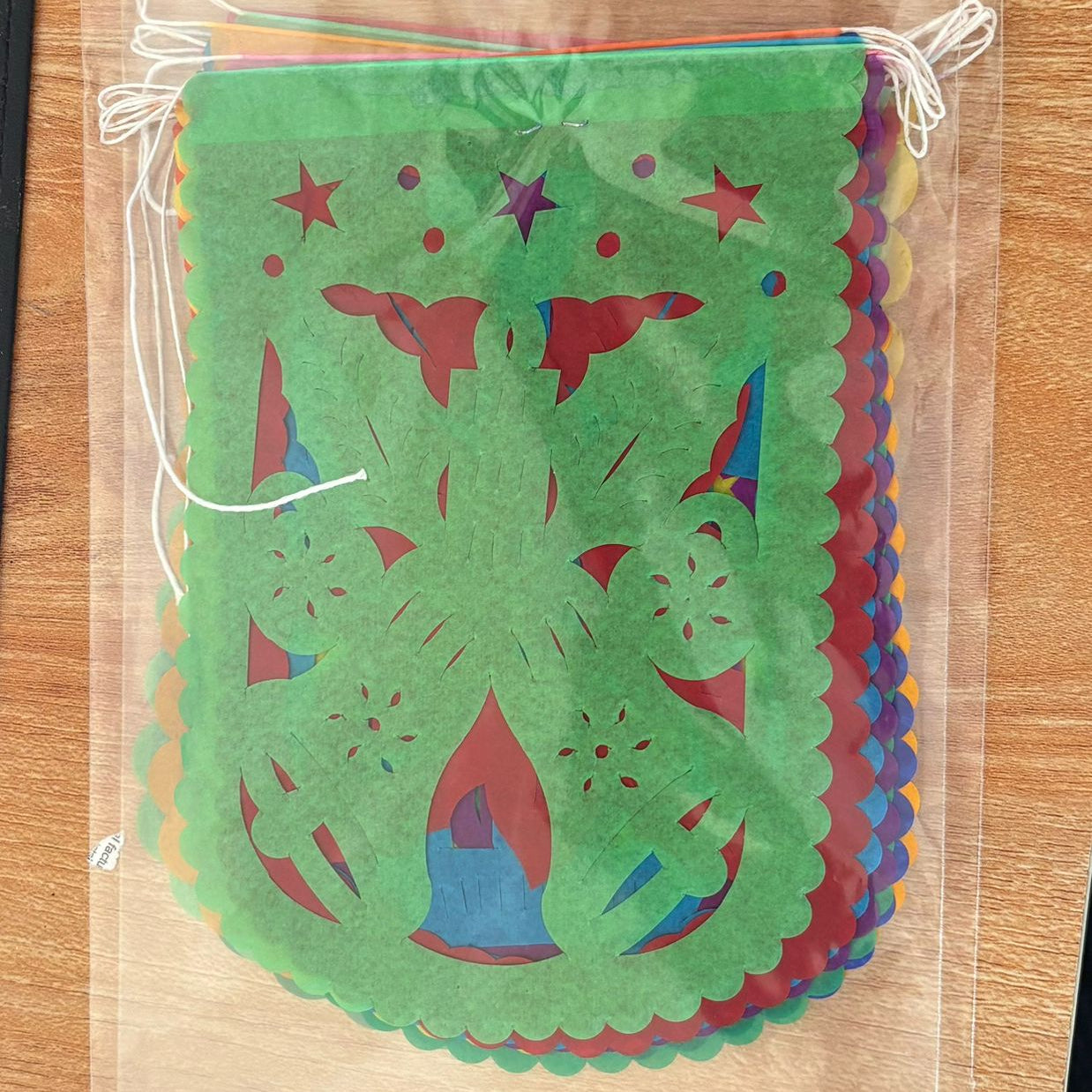 Mexican Papel Picado – Traditional Decorative Paper Banners. Length around 130mts