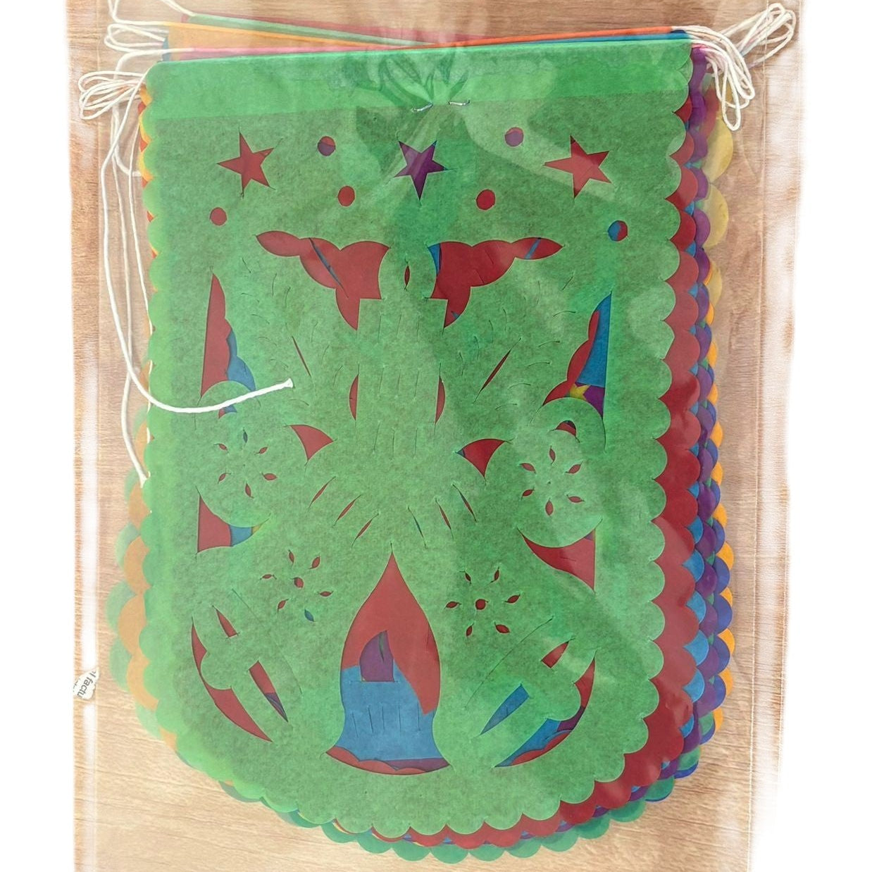 Mexican Papel Picado – Traditional Decorative Paper Banners. Length around 130mts