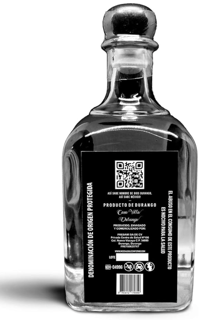 Dulce Infiero - Mezcal 100% Agave Cenizo Joven (750ml)