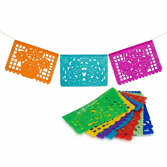 Casa Emilia - Hand Made Papel Picado Medium Flag 34 x 22 cm (10 strips)