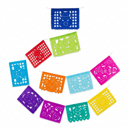 Casa Emilia - Hand Made Papel Picado Small Flag 22 x 15 cm (10 strips)