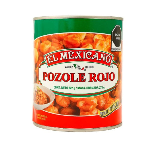 Hominy corn, Pozole with red sauce, ready to eat, 822 g