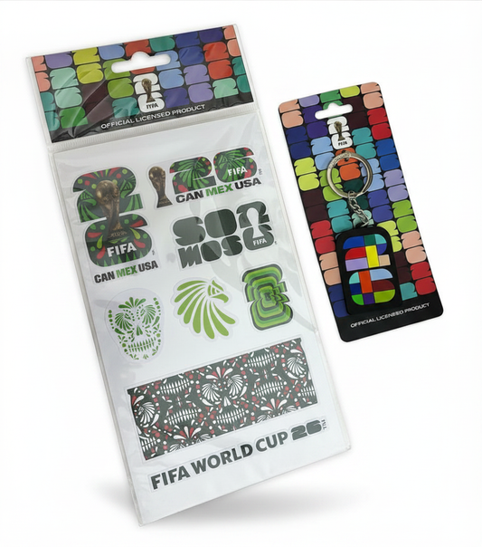 Official FIFA World Cup 2026 Mexico Sticker Keychain Pack