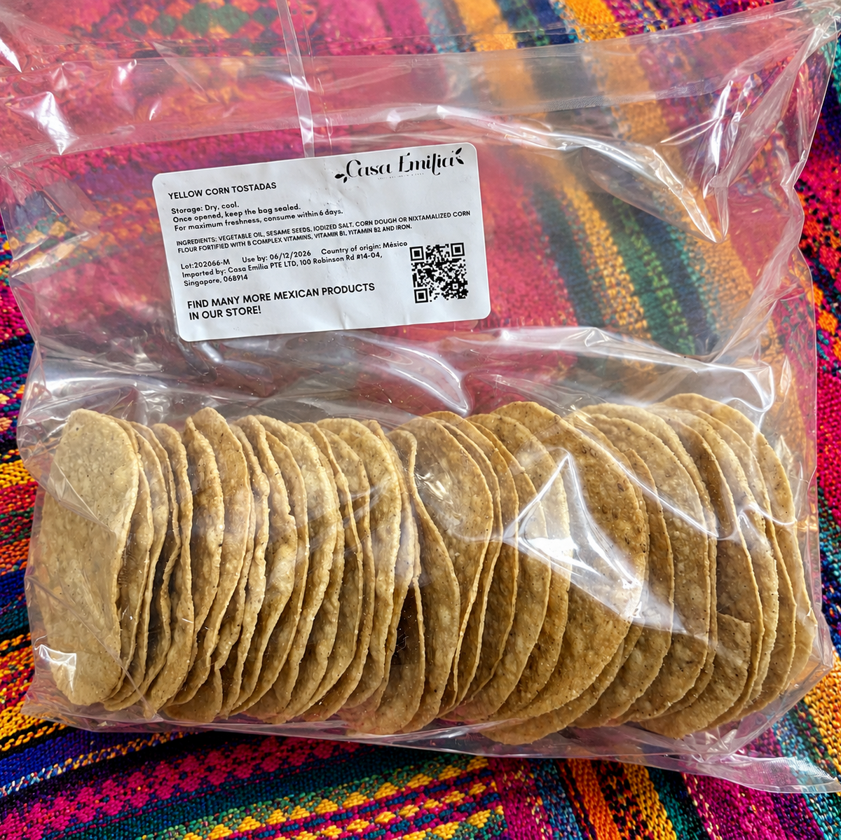 Casa Emilia Yellow Corn Tostadas, 300g, 35pc.